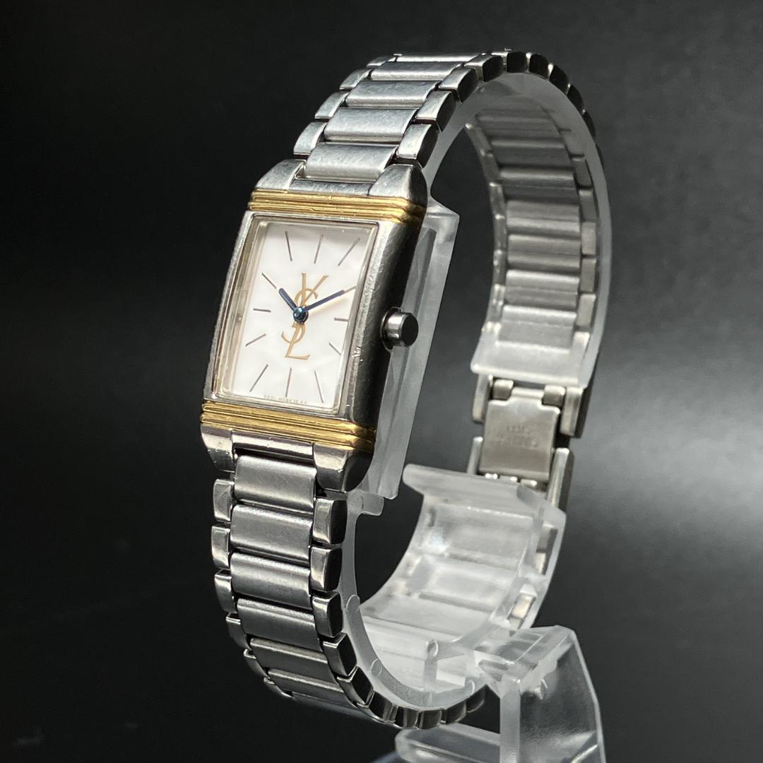 【新品電池/稼働】イヴサンローラン  レクタンギュラー 腕時計 レディース