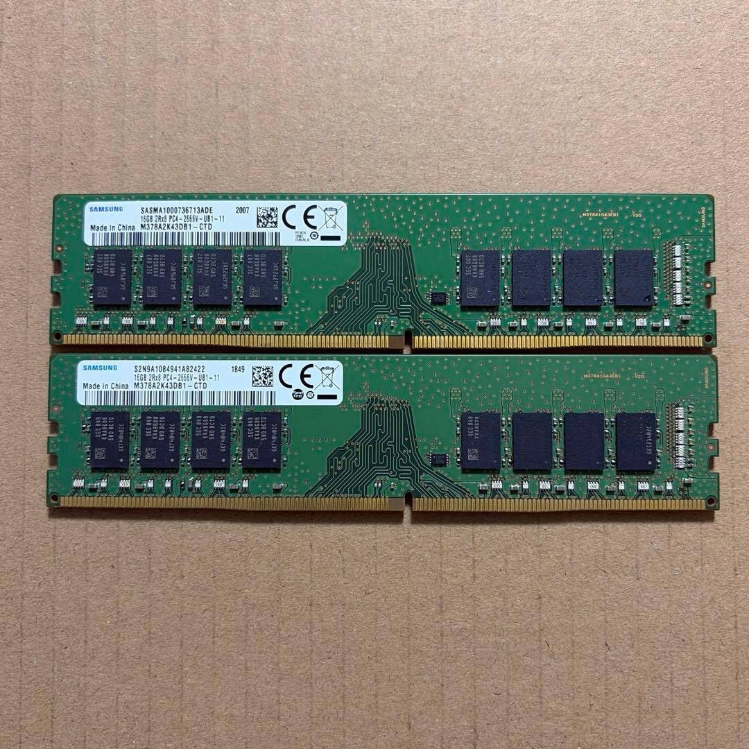 [11] デスクトップ PC メモリ16GBx2(32GB) DDR4 2666