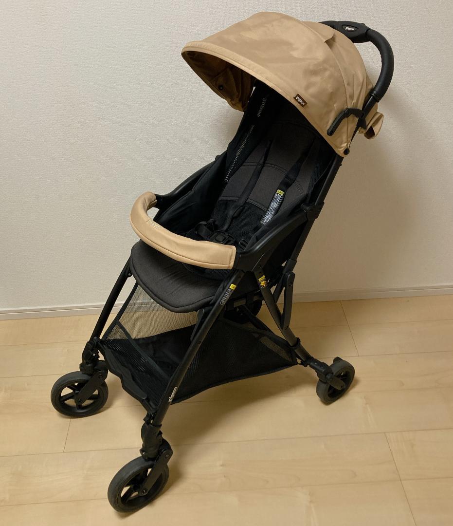 【美品】Pigeon ビングル BB3 ベージュ ベビーカー 軽量タイプ