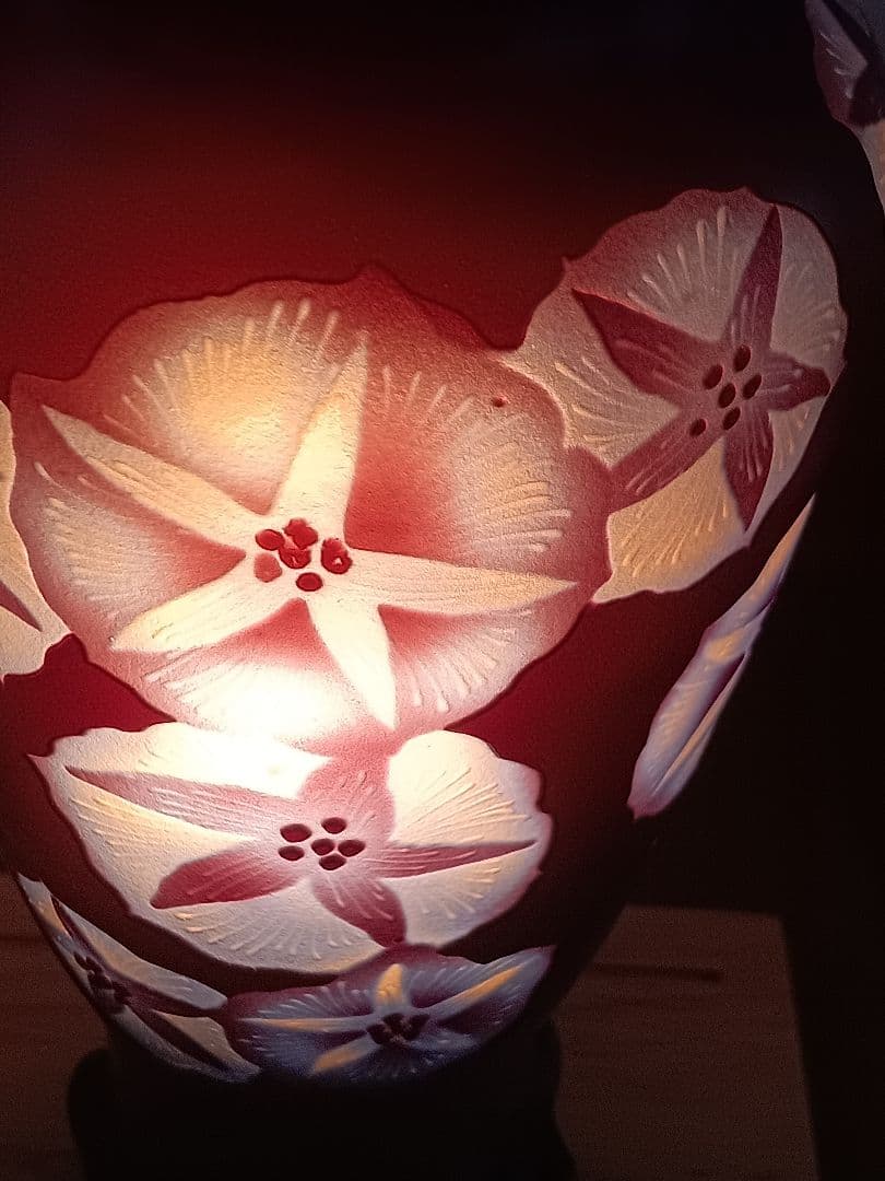 ボヘミアン ガラス あさがお 照明 ライト スタンド