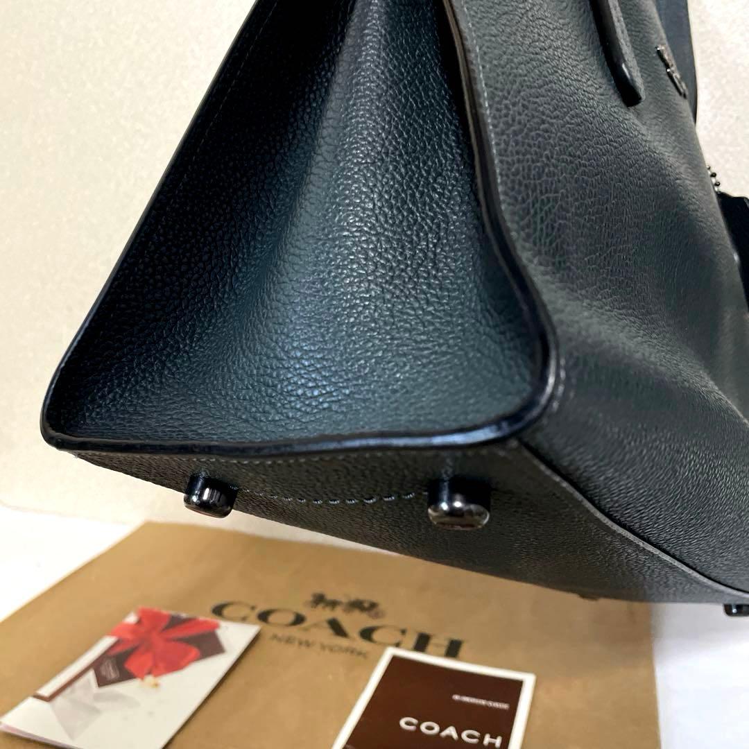 COACH‼️未使用状態(^^)ブルーグレー2WAYトートバッグ‼️