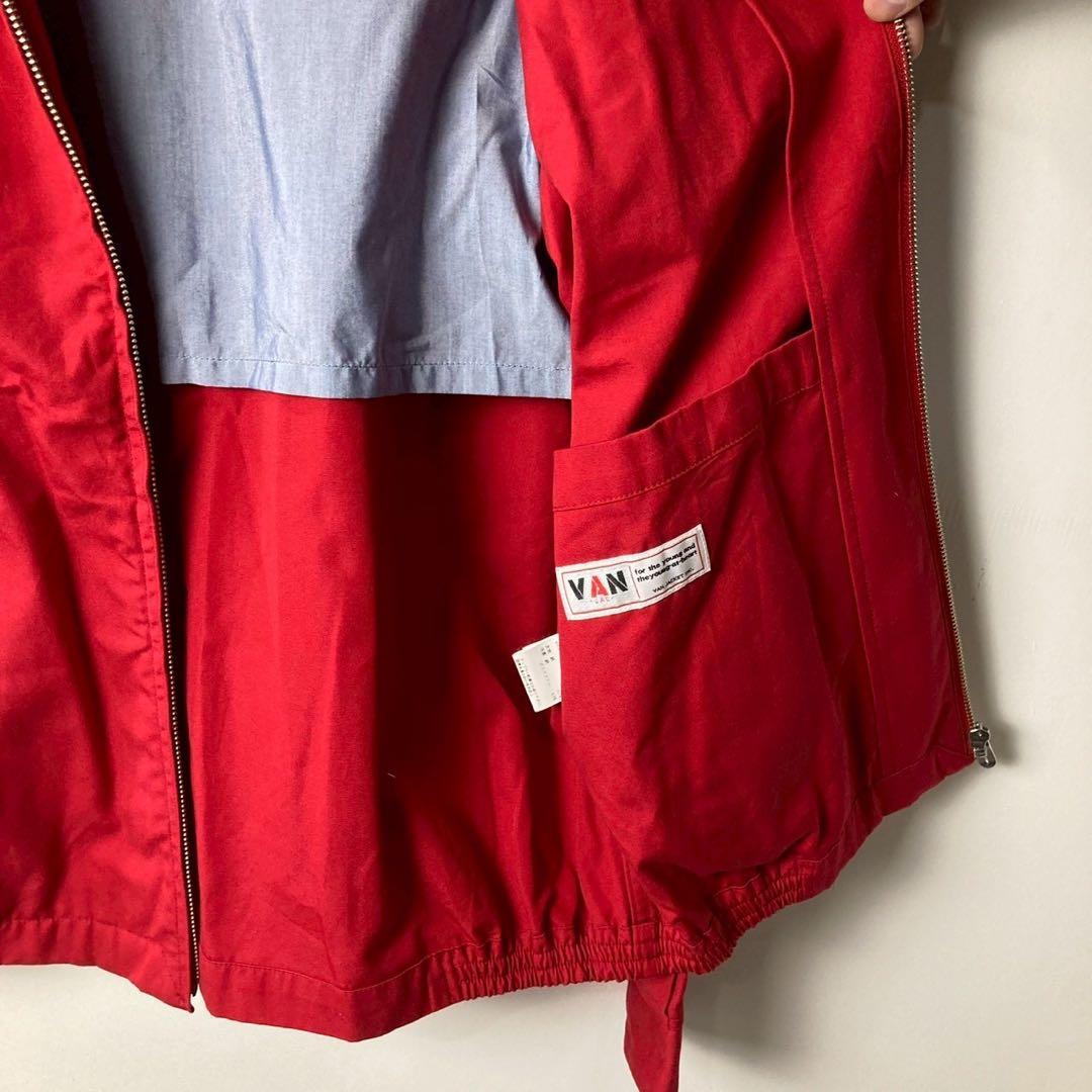 VAN JAC スイングトップ　ブルゾン　赤 VAN JACKET ショート丈