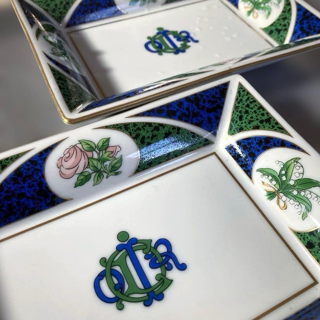 【希少】クリスチャンディオール　スクエアプレート　2枚セット　角皿