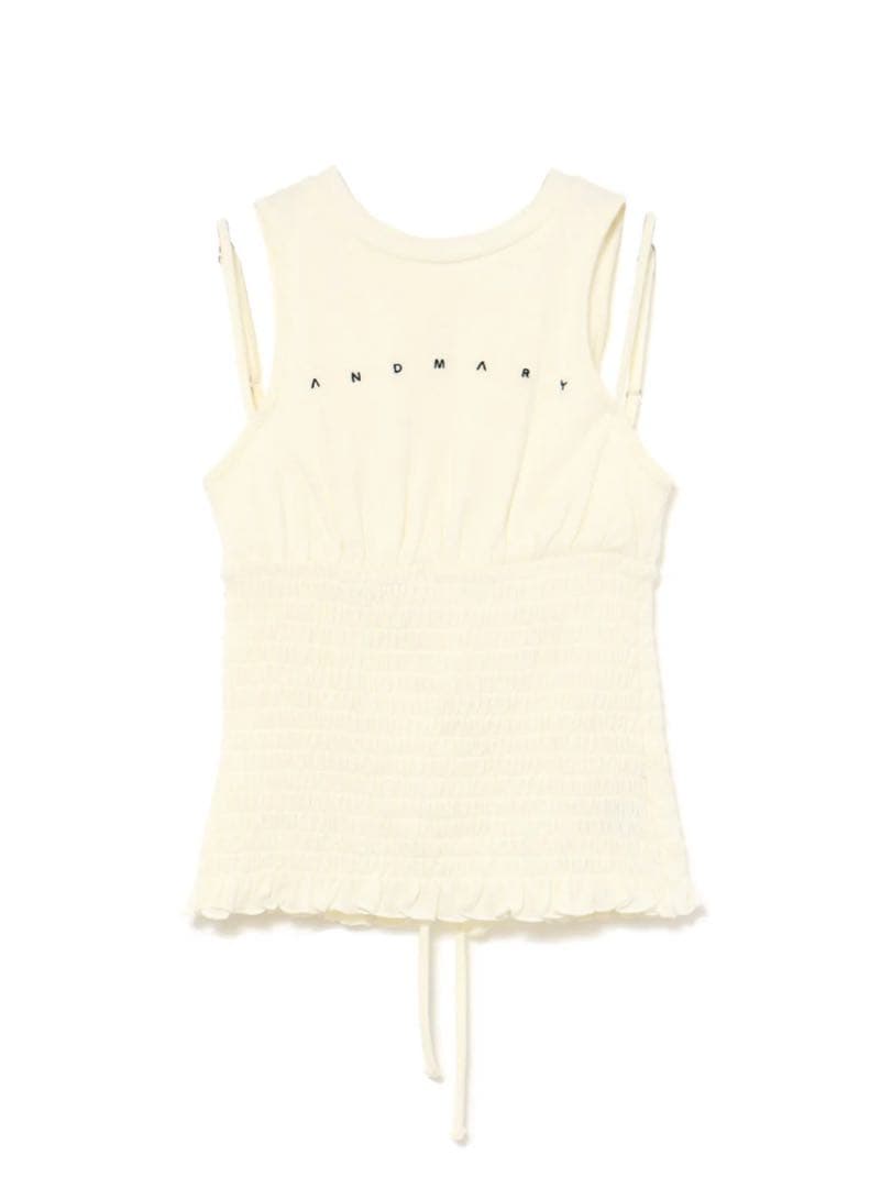 【新品未開封】andmary Ami shirring logo tops