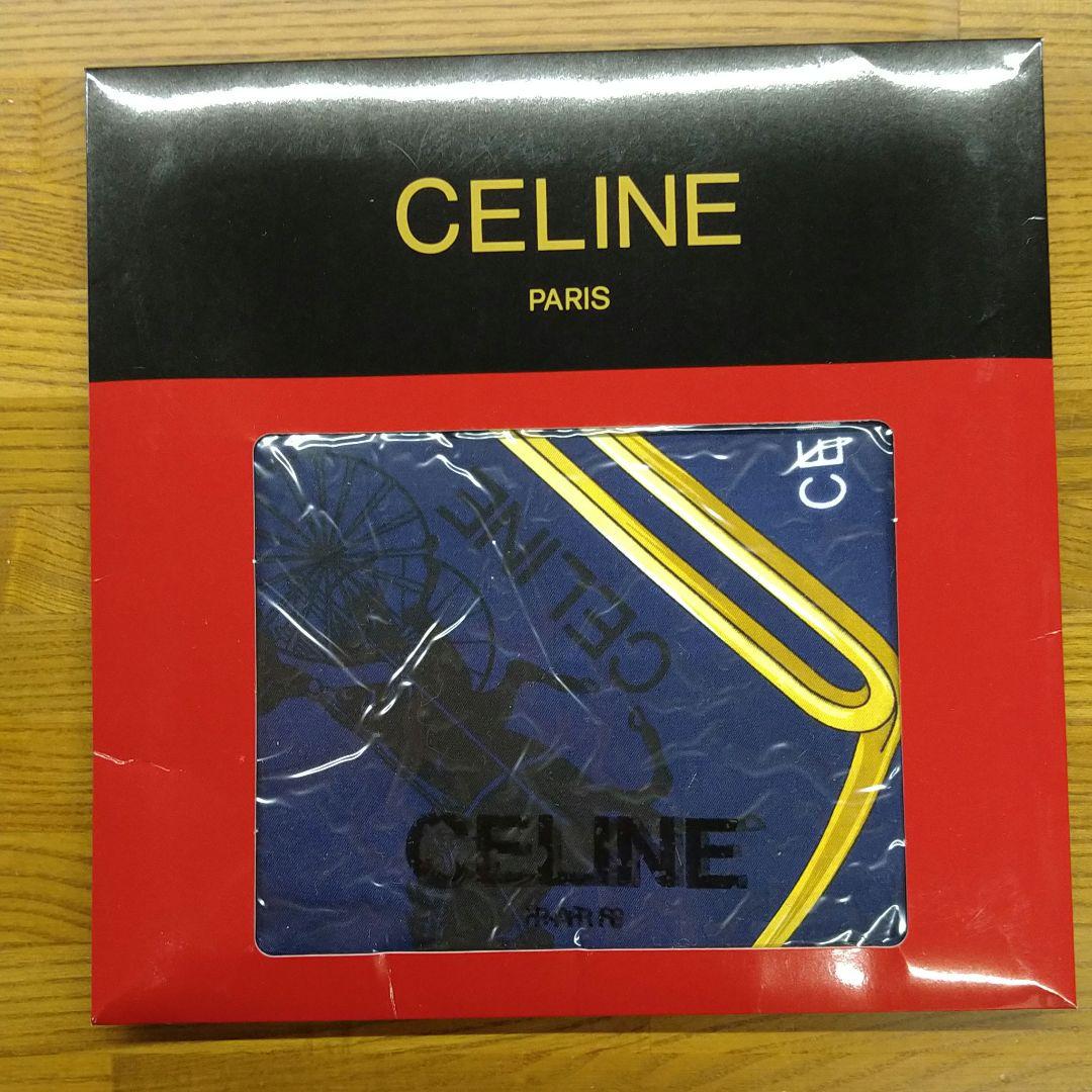 CELINE★シルクスカーフ★ネイビー★ホワイト