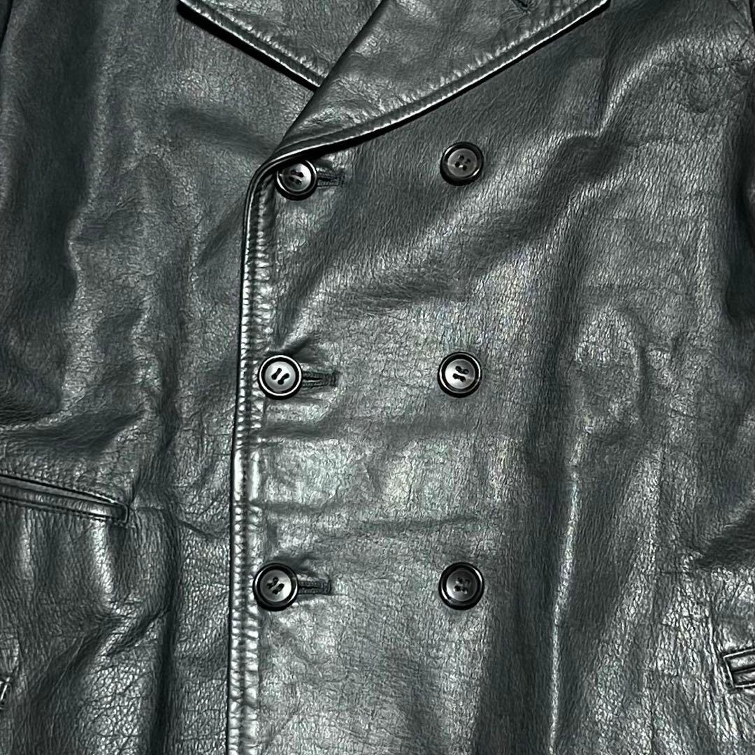 robe de chambre ダブルブレスト　レザージャケット　Lサイズ