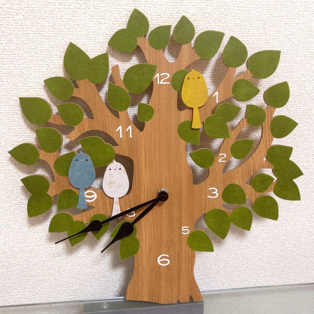 インターフォルム 壁掛け時計 振り子時計 小鳥 トゥルル ウォールクロック