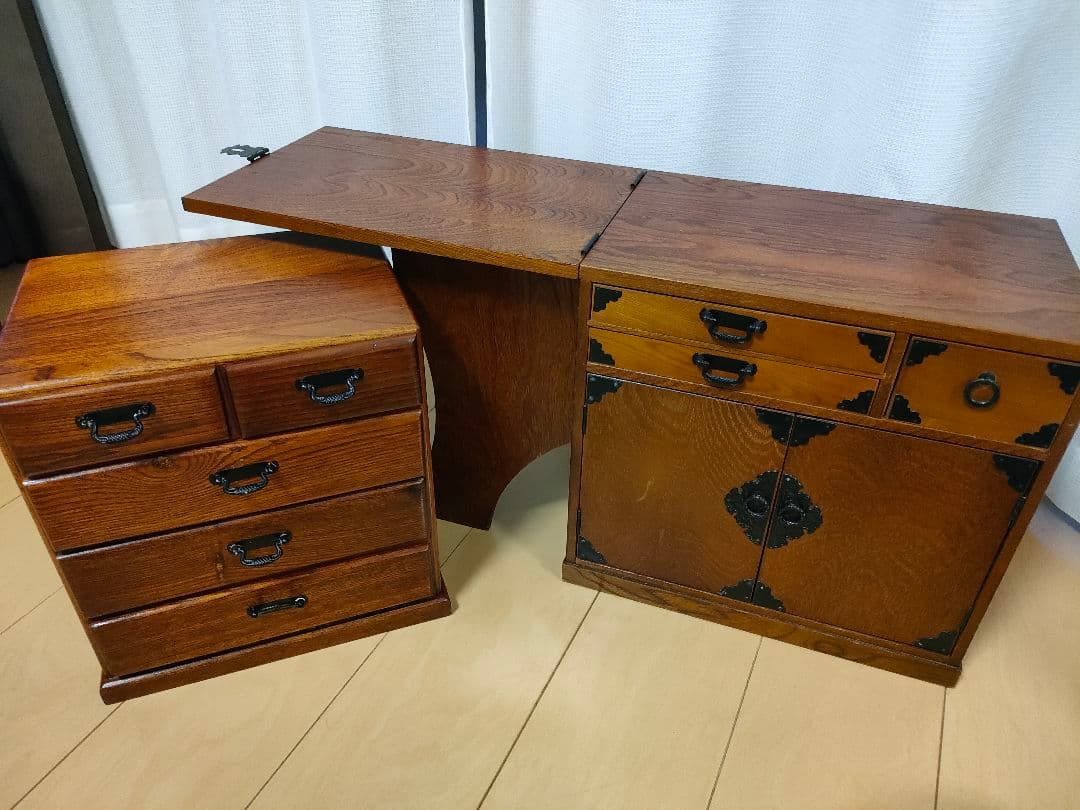 専用昭和レトロ☆　折りたたみ式文机/作業台　折りたたみミシン台　木製