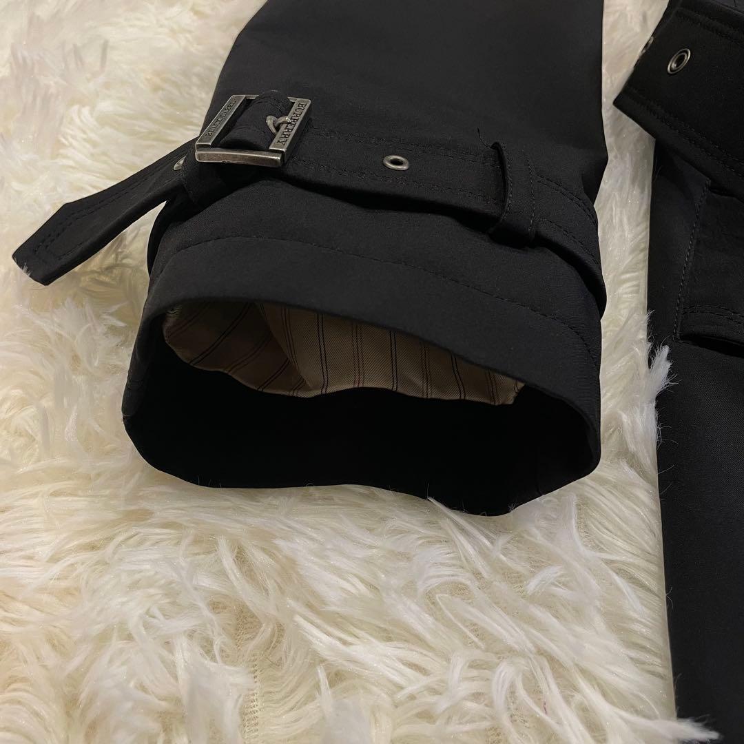 美品 BURBERRY ブラックレーベル ノバチェック トレンチコート ブラック