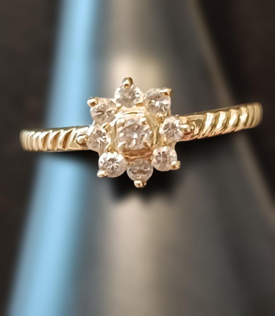 フラワーデザイン ゴールドリング