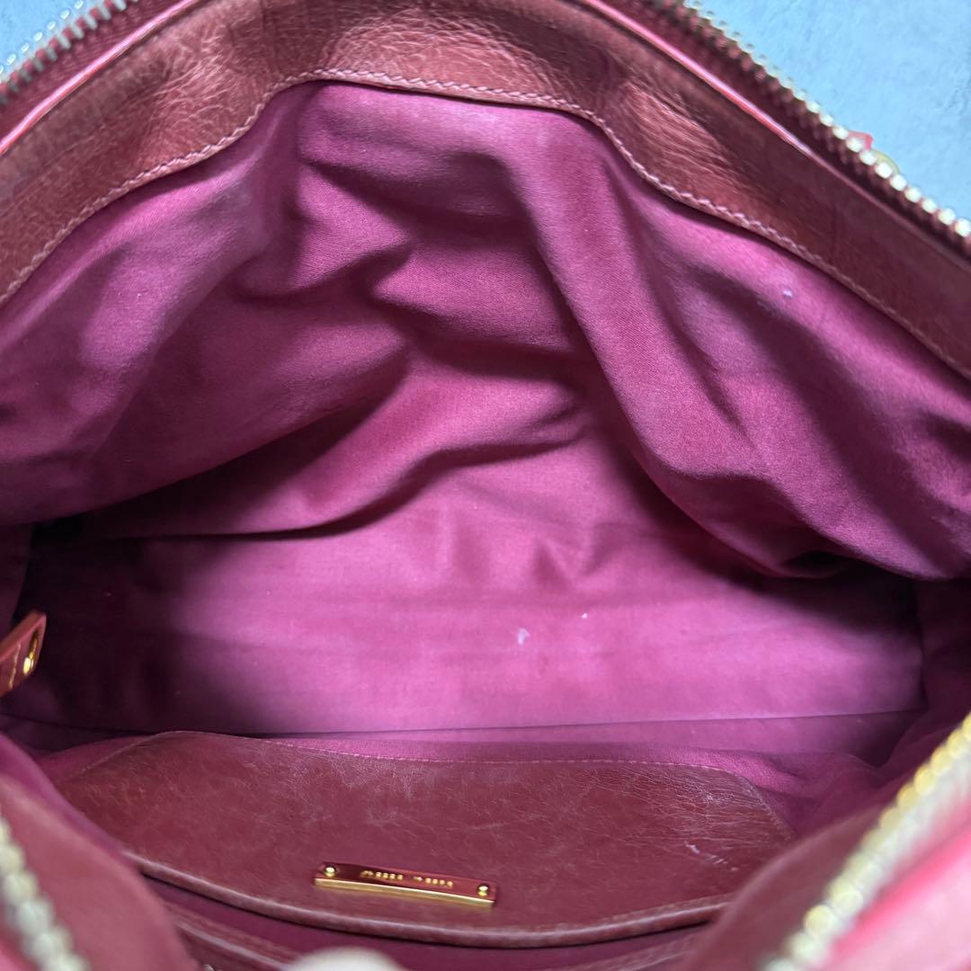 【希少カラー‼️】miumiu ハンドバック　レザー　ピンク