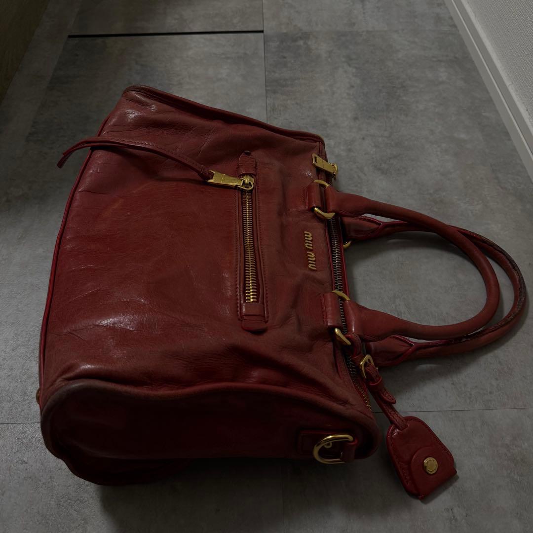 【希少カラー‼️】miumiu ハンドバック　レザー　ピンク