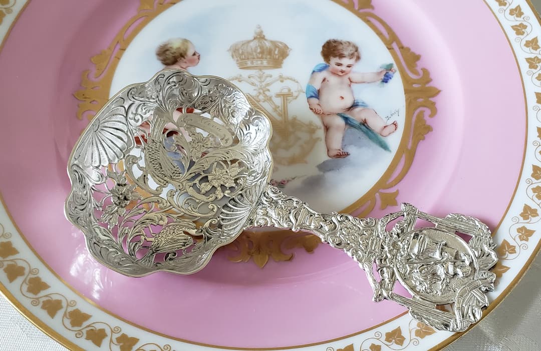 純銀 スターリング 特大 ボンボンスプーン アンティーク