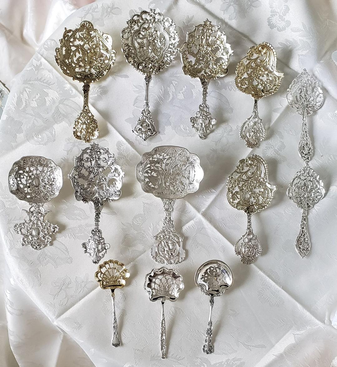 純銀 スターリング 特大 ボンボンスプーン アンティーク