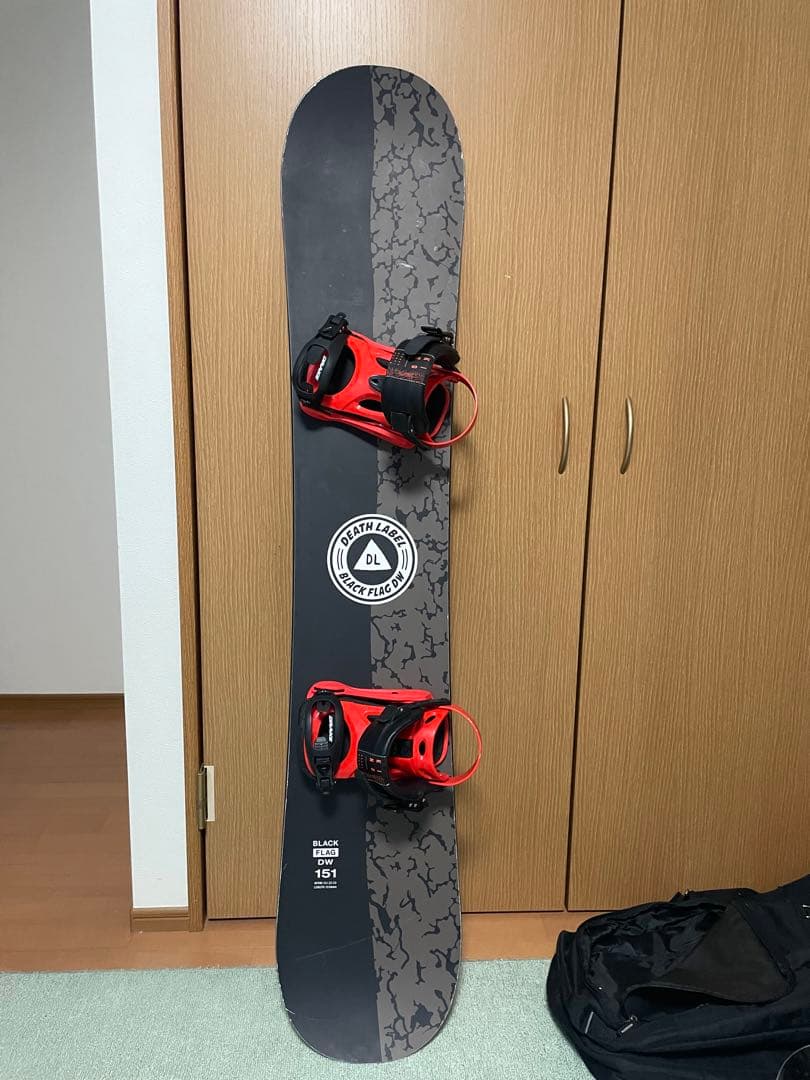 death label スノーボード　バインディング付き