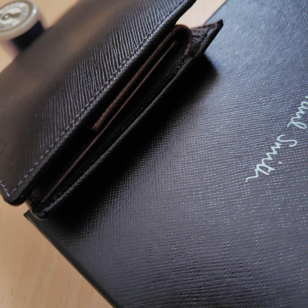 172. Paul Smith ブラック 二つ折り財布 箱付き