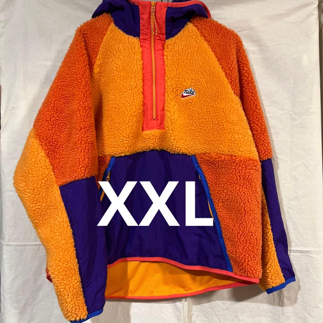 NIKE 新品 フリース 切替 ハーフジップ パーカ ボア フリース パーカー