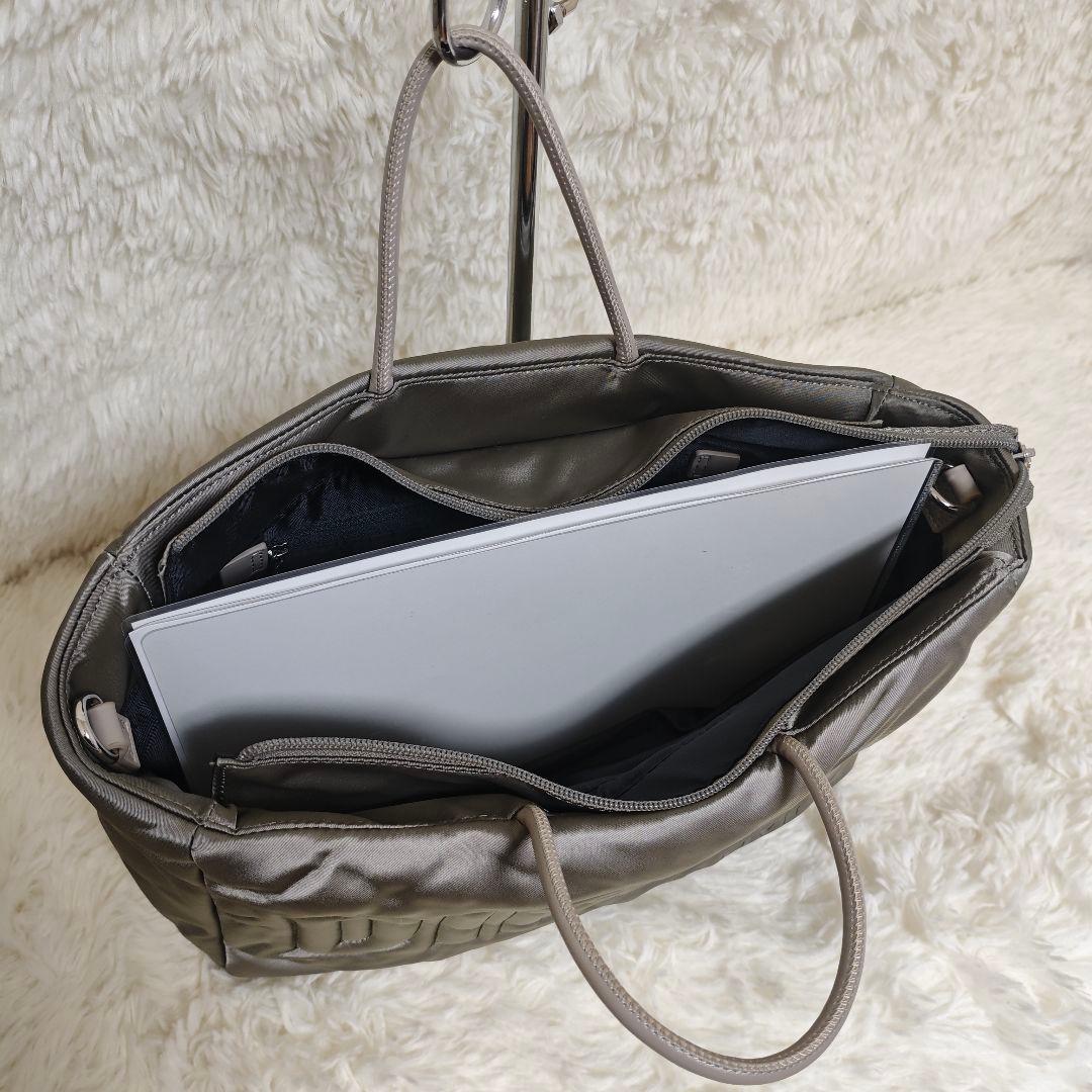 極美品✨DIESEL ナイロン トートバッグ グレー 2wayショルダー A4可