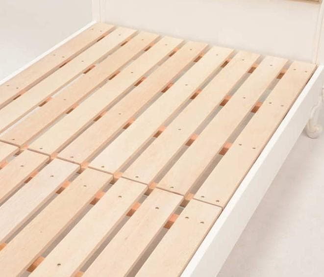 【新品】アンティーク風 ロココ調 セミダブル ベッドフレーム　猫脚　すのこ仕様