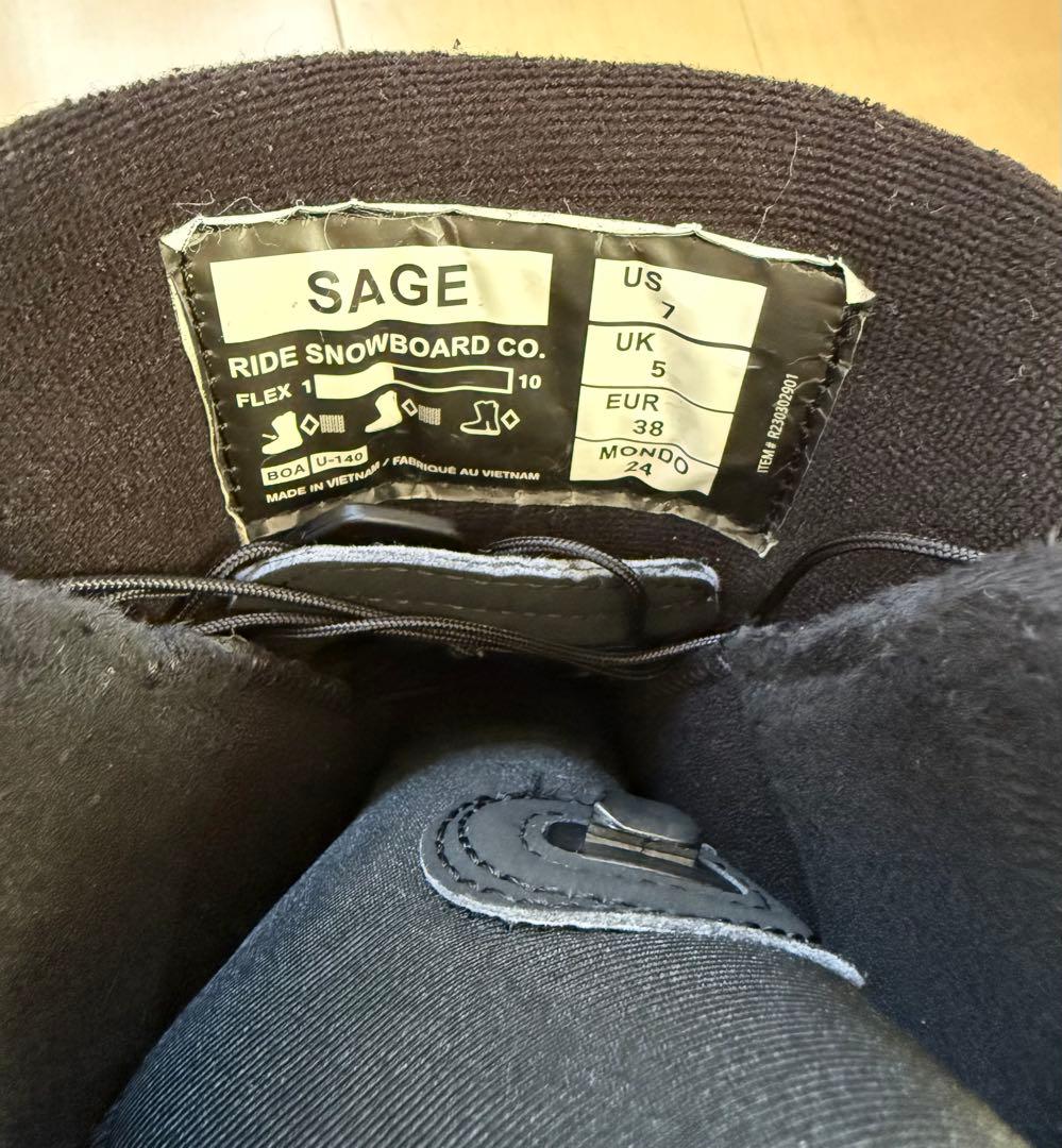RIDE SAGE スノーボード ブーツ レディース 24cm