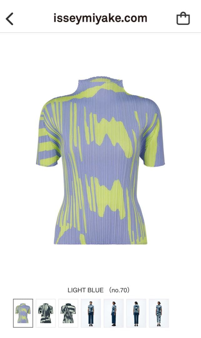 プリーツプリーズ　半袖シャツ　REFRACTION