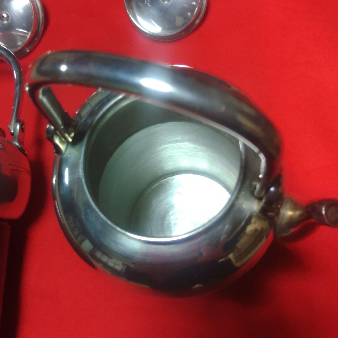 茶道具　中川浄益　南鐐昔形酒次　松毬堂葉毛彫　純銀　遺品整理-sim1