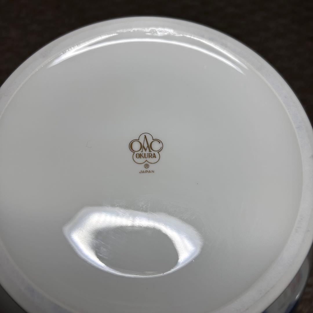 【未使用】大倉陶園 花瓶 ブルーローズ 20cmフラワーベース