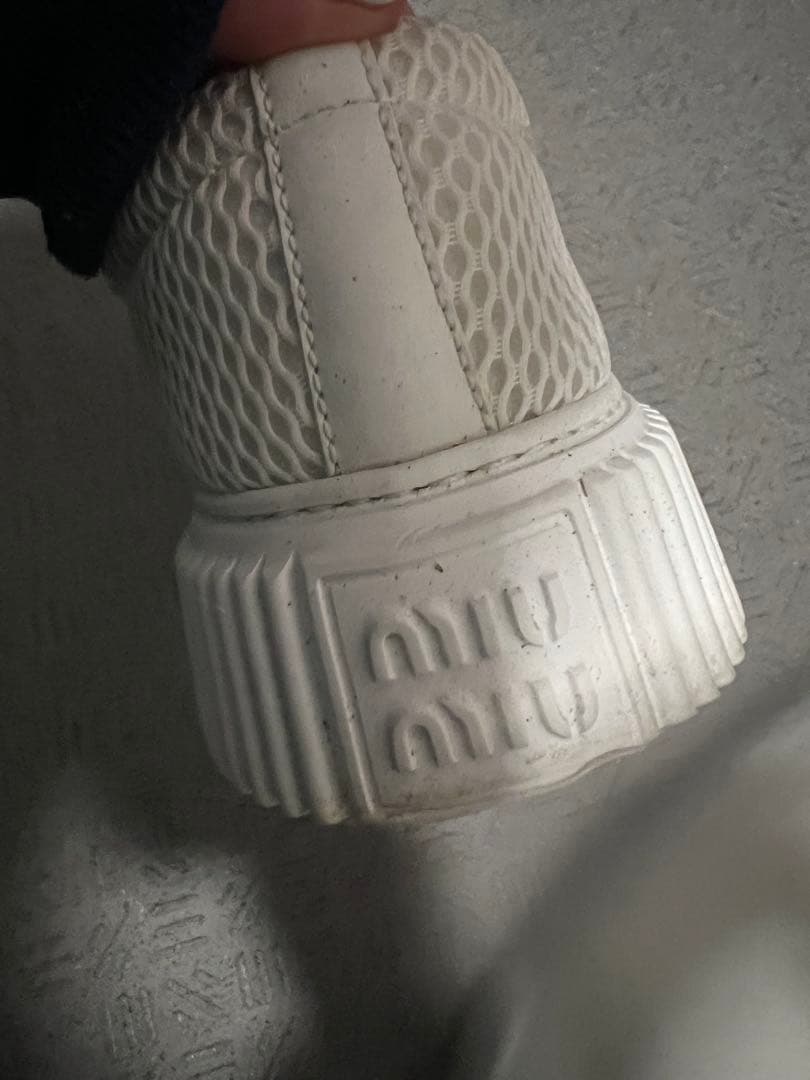 miumiu ミュウミュウ メッシュフラットフォームスニーカー 37サイズ