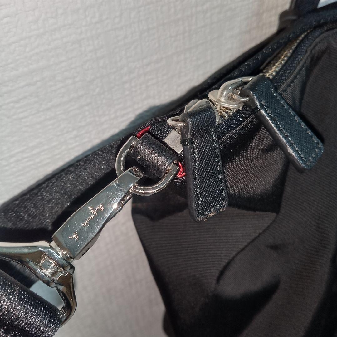 【未使用】agnes b. ナイロン×レザートートバッグ A4 肩掛け鞄