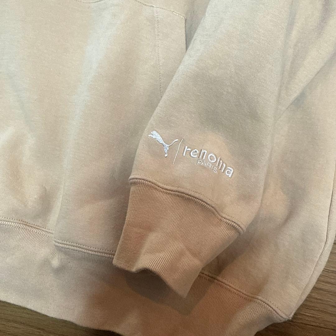 ゴルフ　renoma ✖️PUMA コラボ　ベージュ パーカー ニット帽 セット