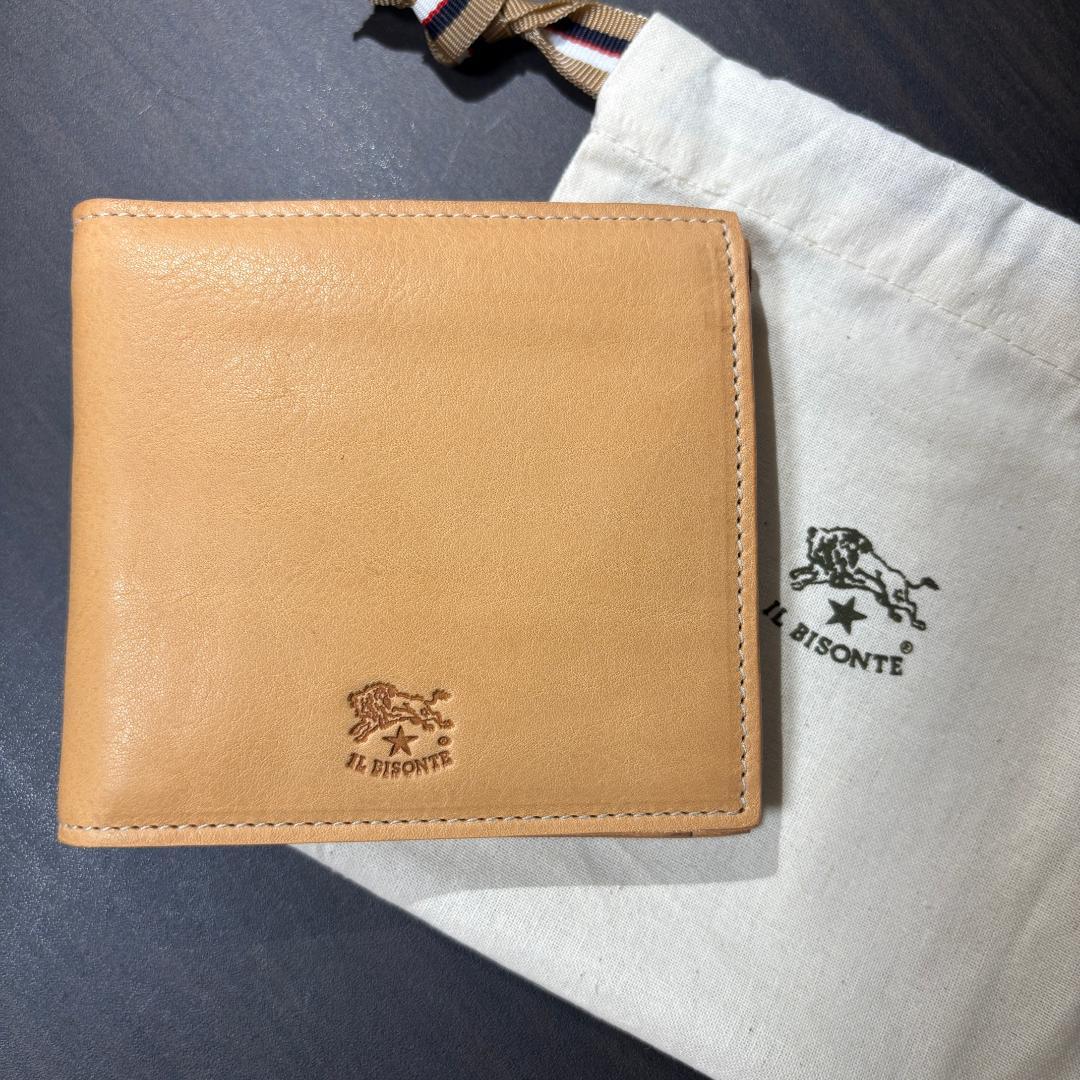 【新品未使用】イルビゾンテ 二つ折り 財布 ヌメ ナチュラル