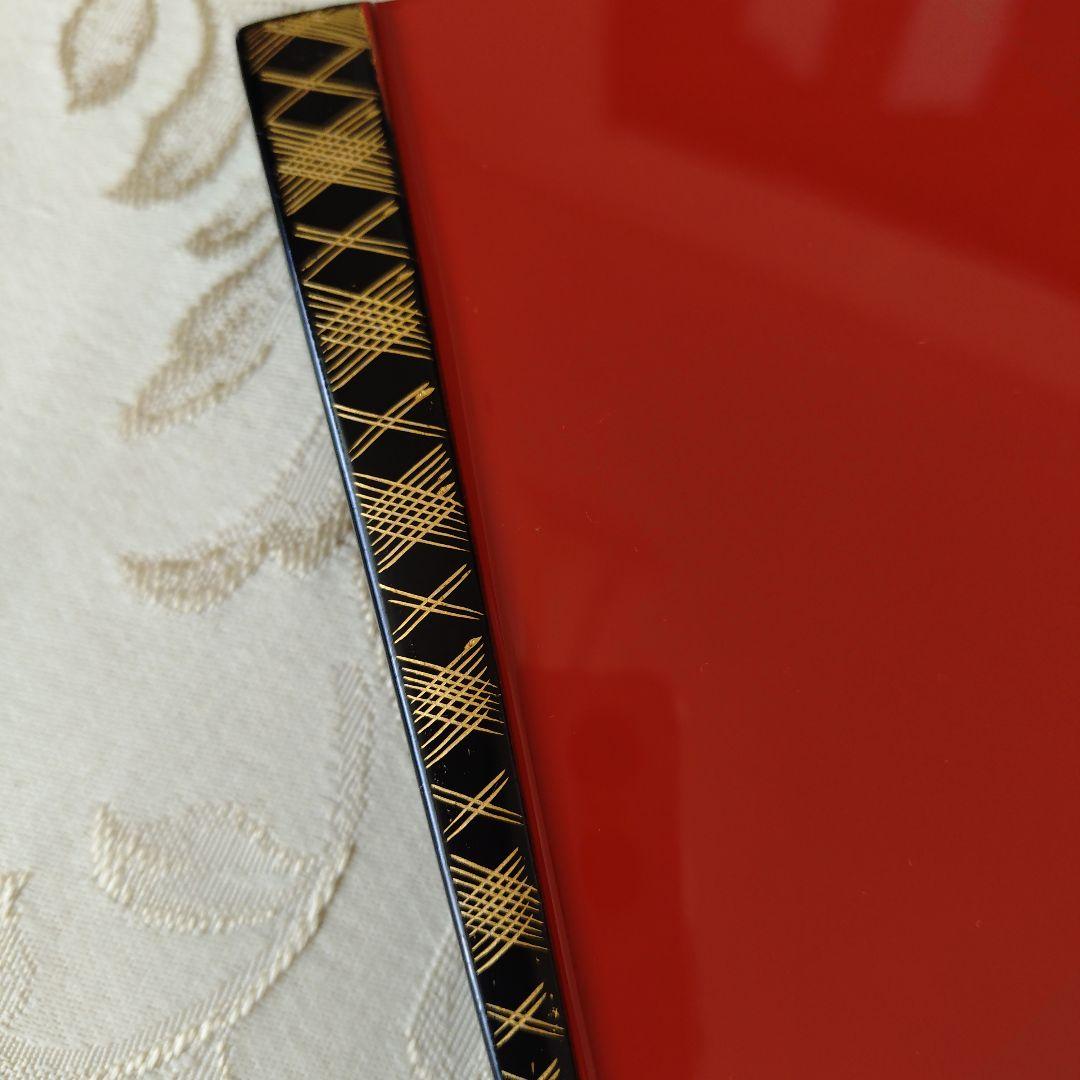 輪島塗赤色扇面平皿　5枚セット