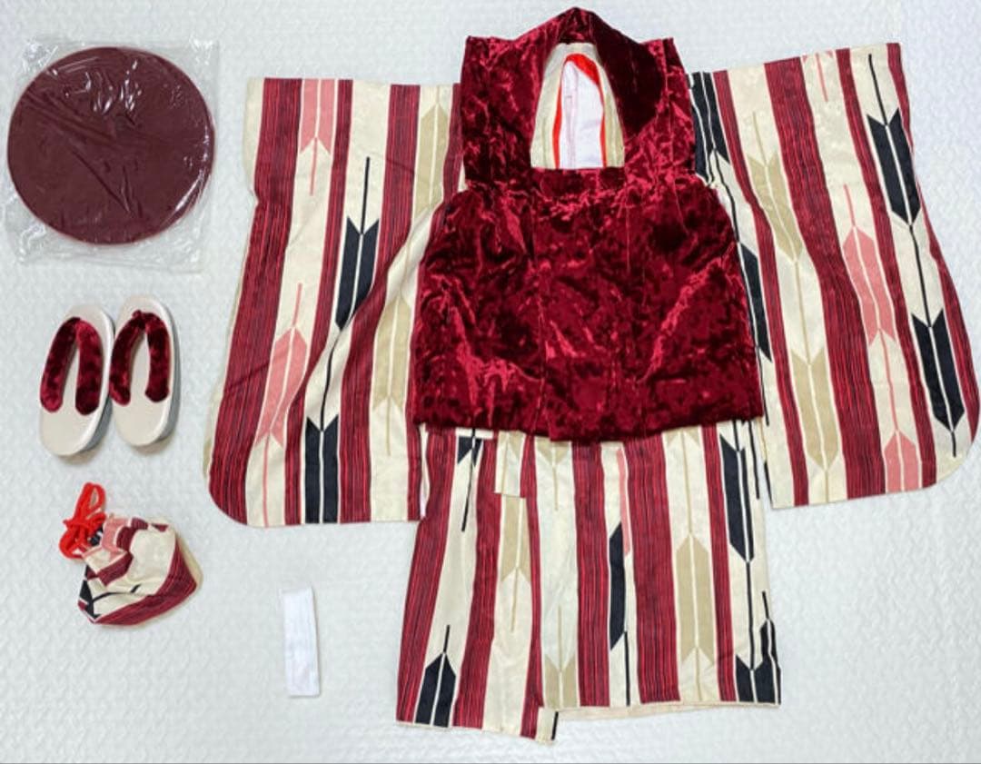 【中古着物】七五三　3歳　着物　レトロ