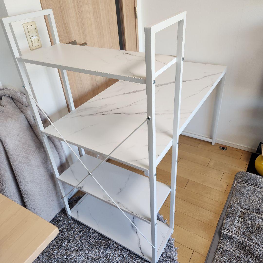 パソコンデスク 大理石模様