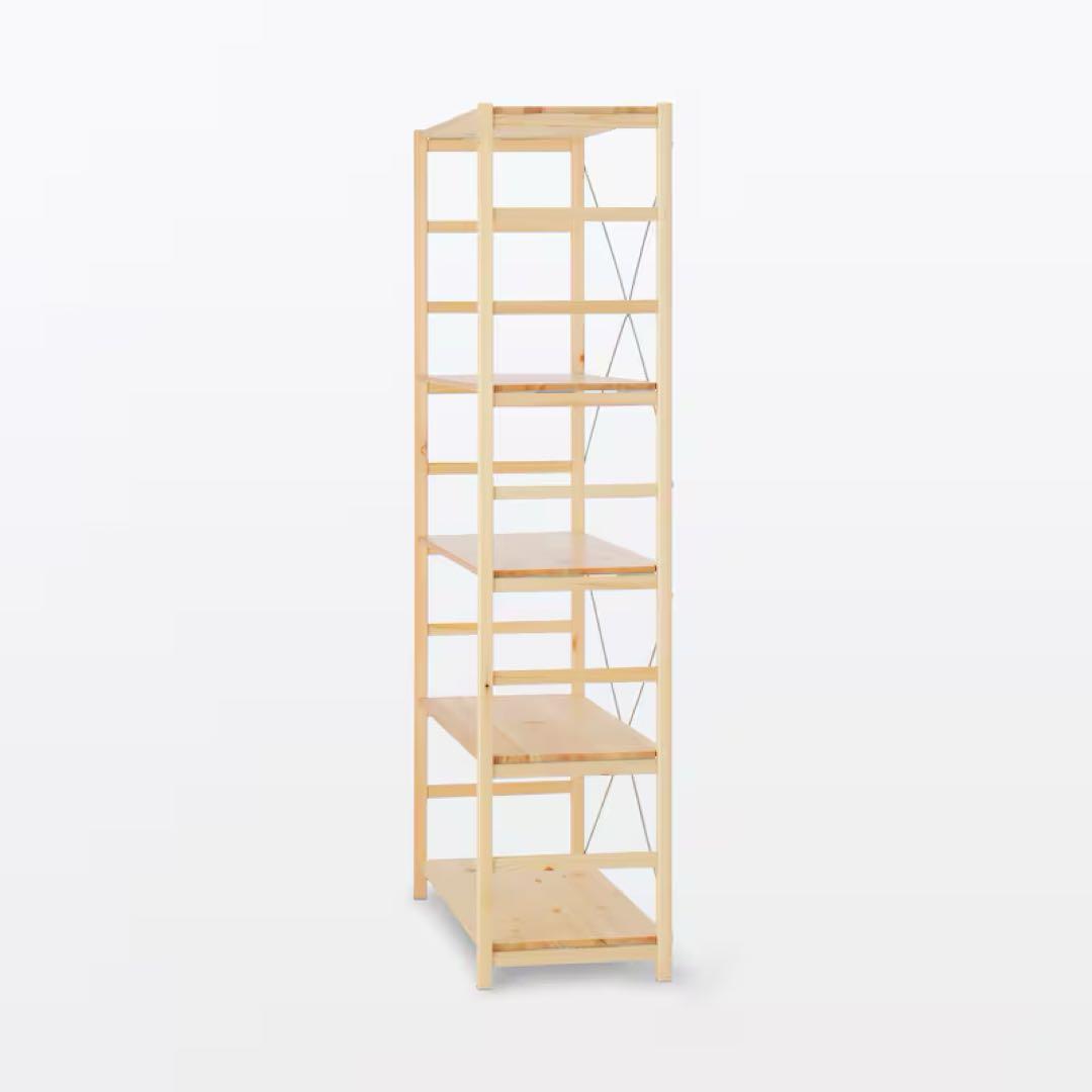 【手渡しのみ】新品・未使用 無印良品　パイン材ユニットシェルフ・８６ｃｍ幅・大