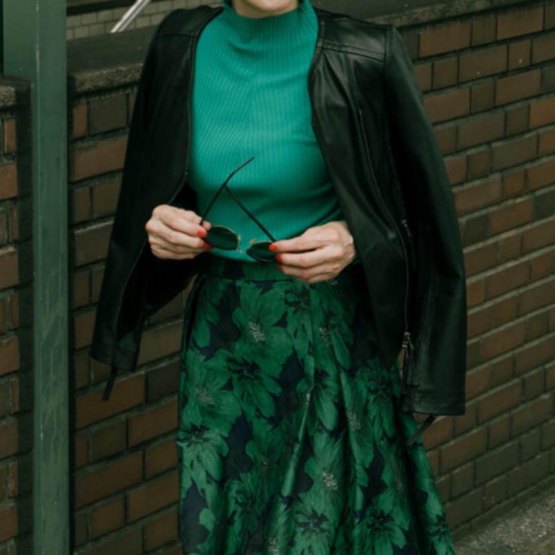 【新品未使用】スコットクラブ　ラムレザー　ノーカラー　ダブルライダースジャケット