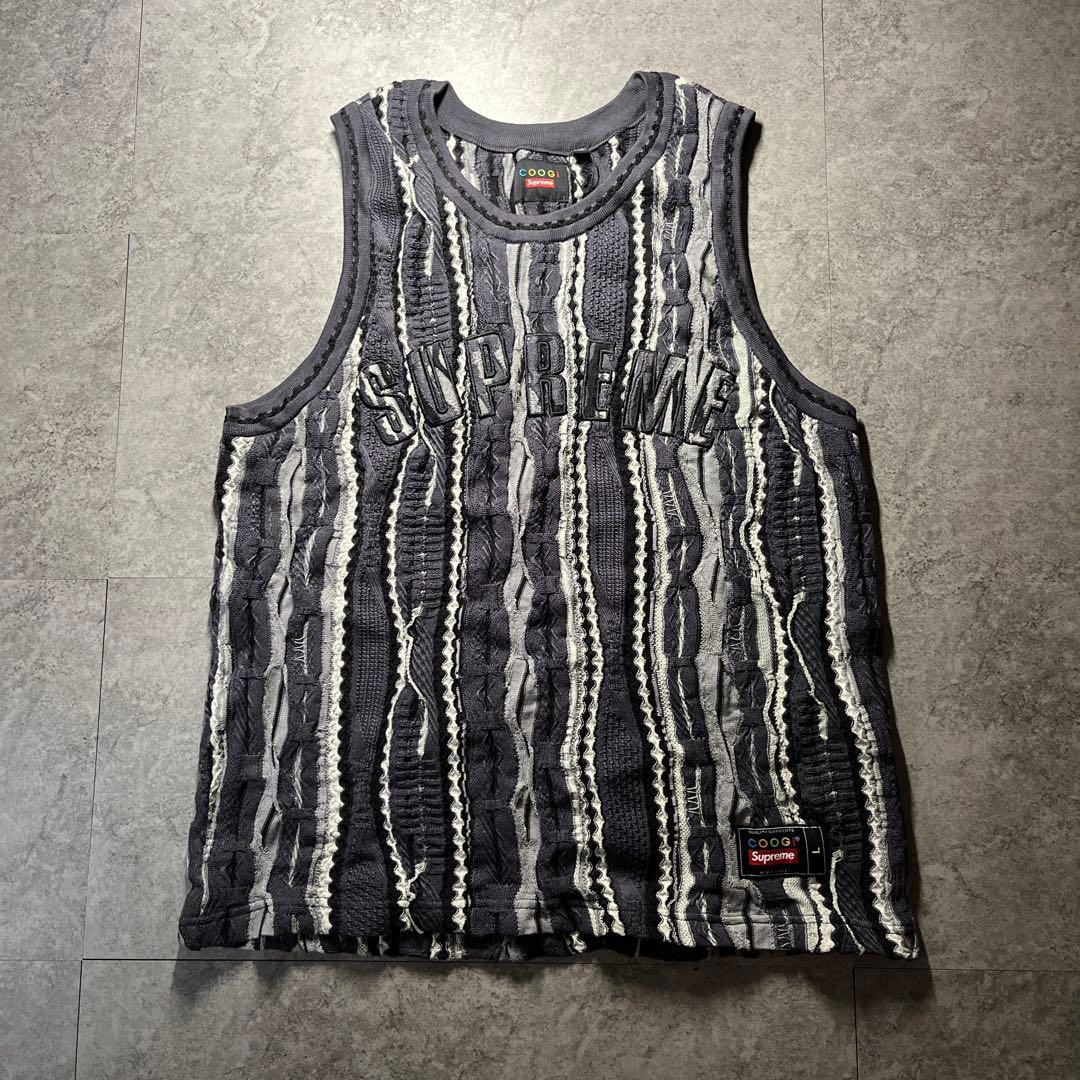 新品未使用 supreme×coogi ニット タンクトップ L 送料無料