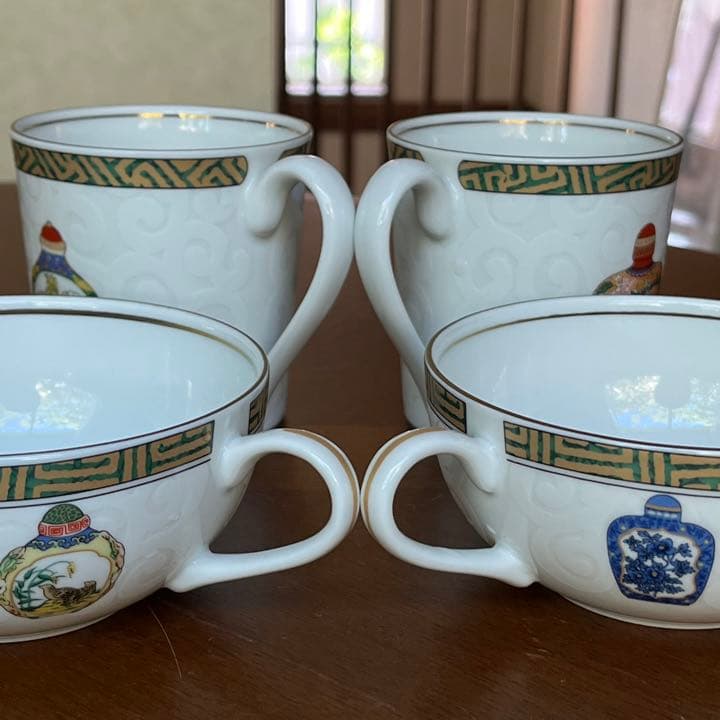 【レア美品】前畑陶器★チャイニーズボトル★カップ　4個