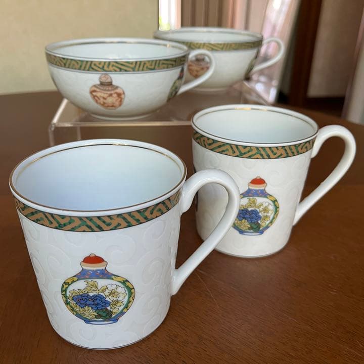 【レア美品】前畑陶器★チャイニーズボトル★カップ　4個