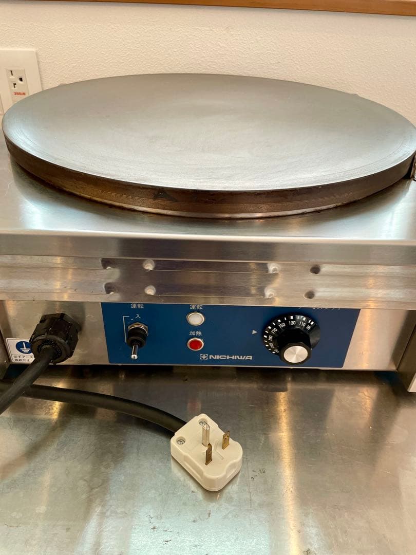 2023年製 状態良好☆ ニチワ 電気クレープ焼器 単相200V CM-410H