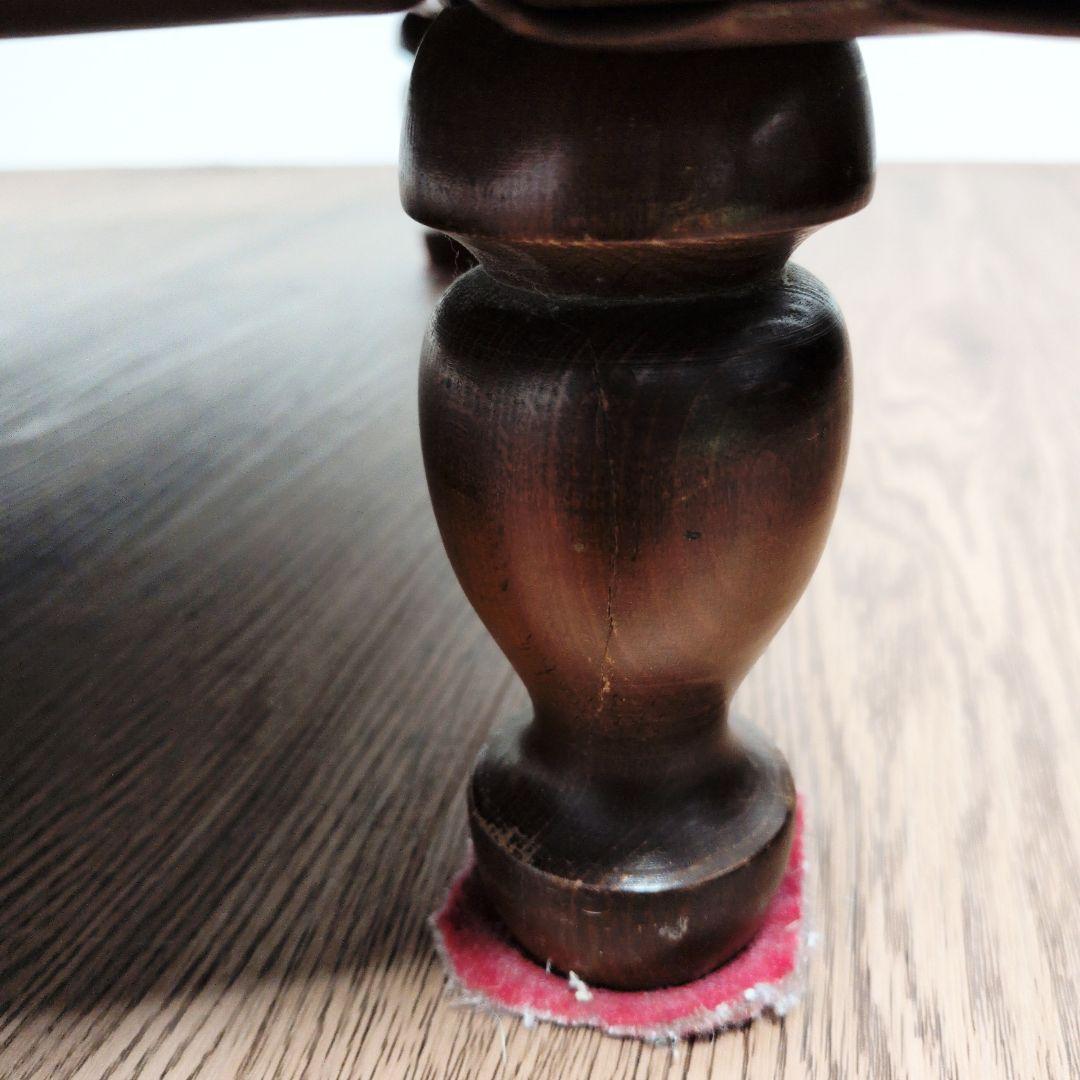 カリモク 1人掛けソファ 本革風 彫刻アーム ヴィンテージ