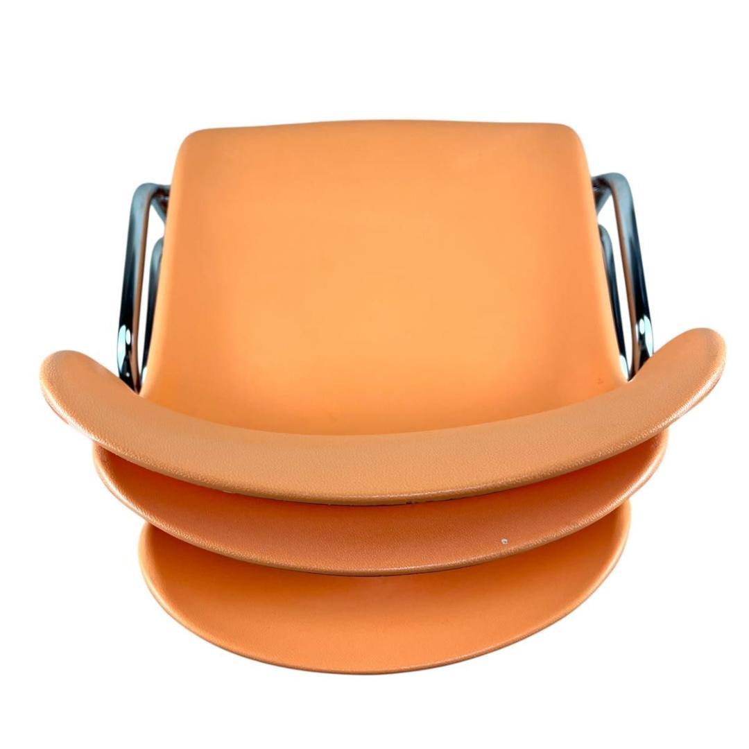 【イタリア製】MOD ELENA スタッキングチェア 3脚セット オレンジ