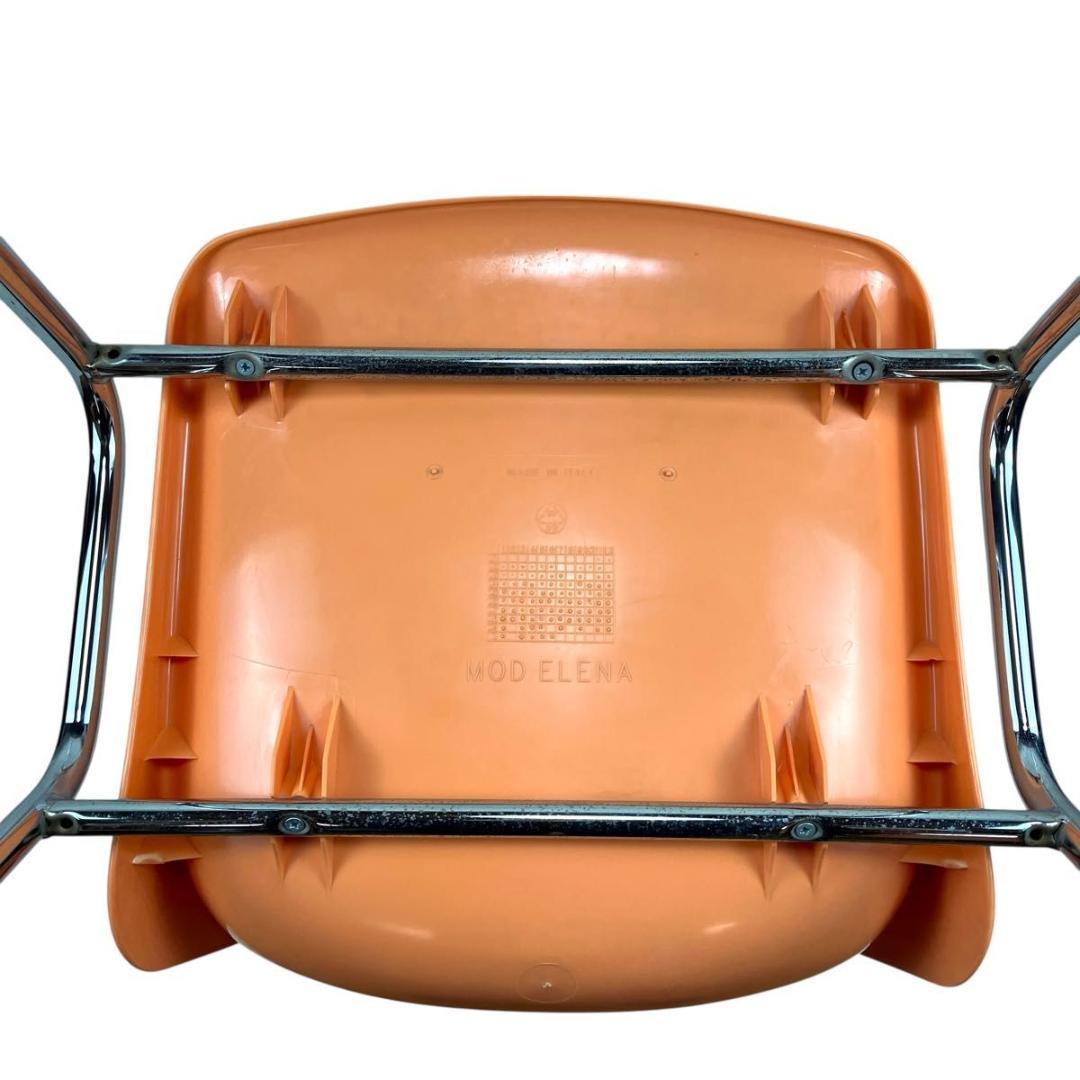 【イタリア製】MOD ELENA スタッキングチェア 3脚セット オレンジ