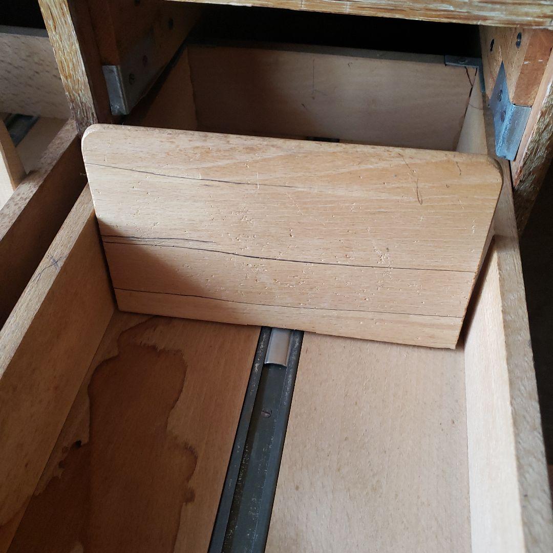 図書館家具　アンティーク　引き出し　古家具　木製　図書館カードケース　収納　無垢