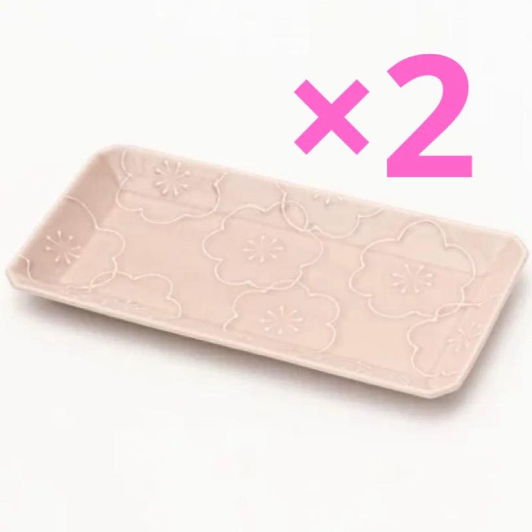 アフタヌーンティー　皿　2点セット　プレート　ピンク　花柄　お花