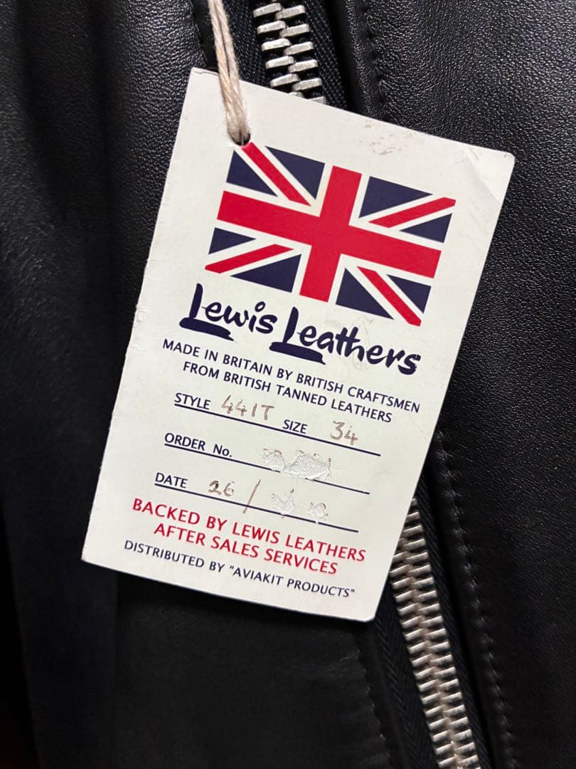 ルイスレザー441Tサイクロン タイトフィット サイズ34 カウハイド