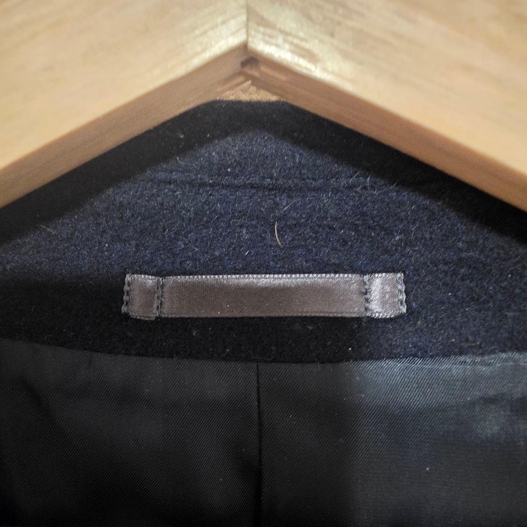 SUIT SELECT　ウールブレンドタイロッケンコート　ネイビー　ウール混