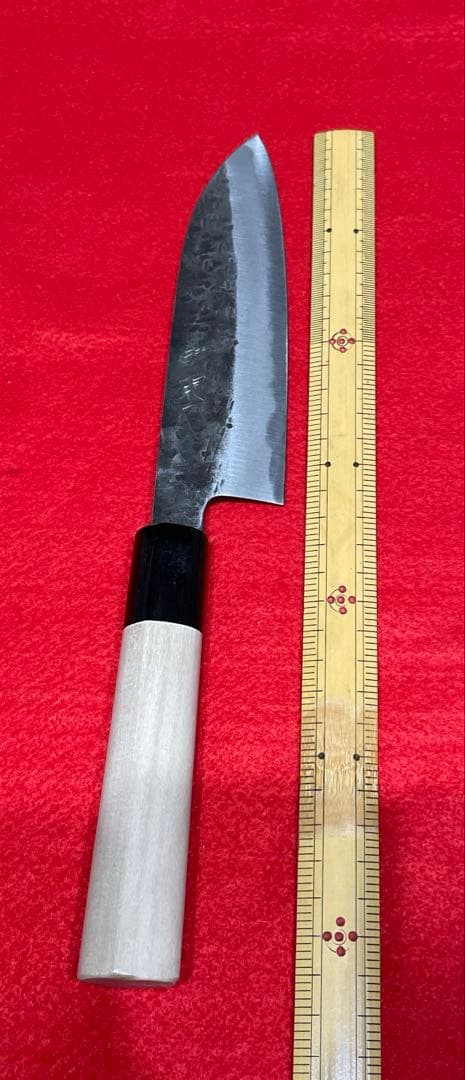 鉄砲又　三徳包丁 水牛桂柄