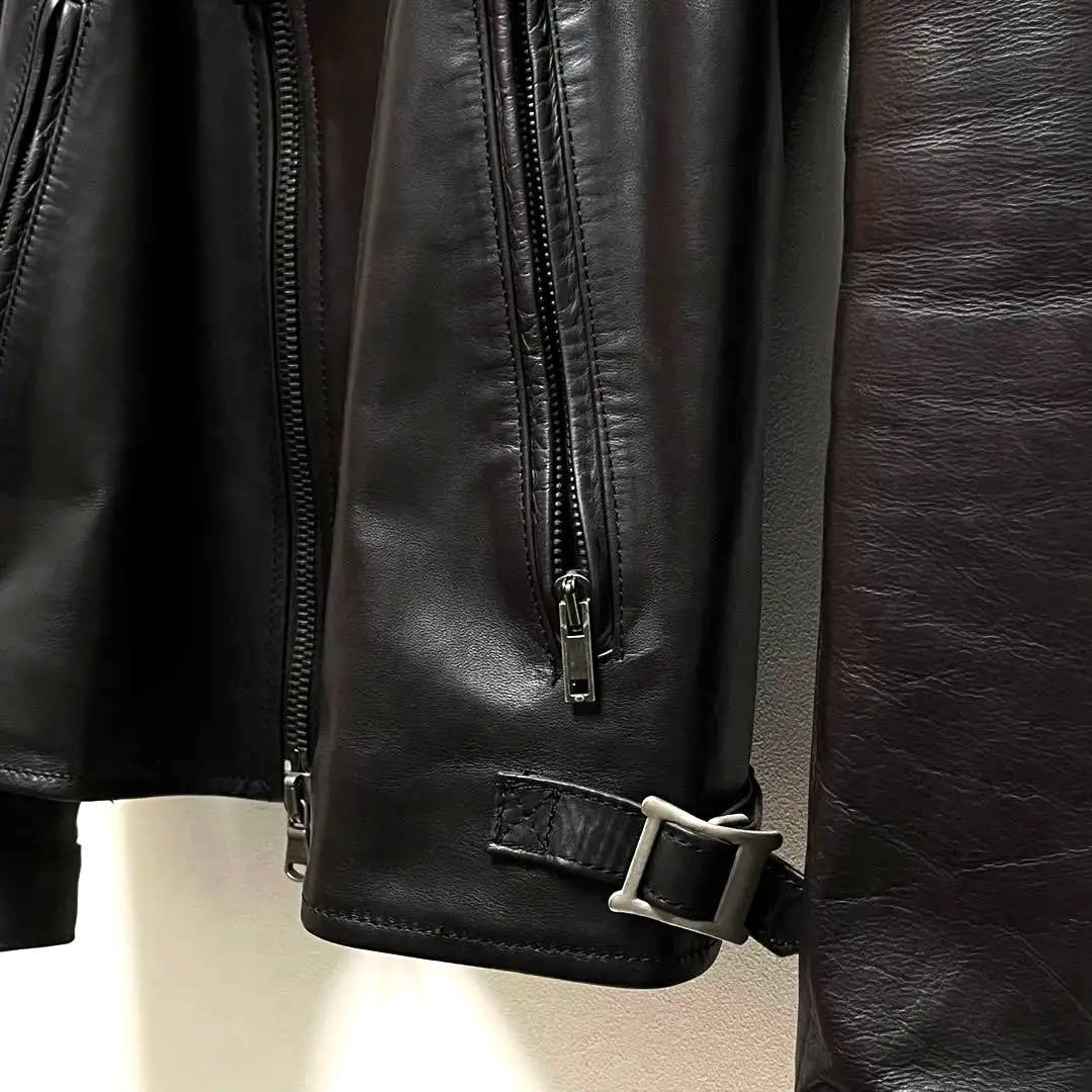 LOUNGE LIZARD ダブル レザー ライダースジャケット size:1