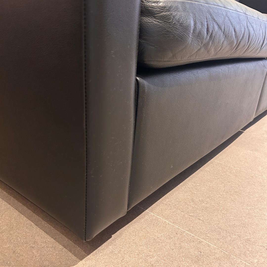 【高級名作】♥Knoll（ノル）本革 3人掛けソファ ブラック